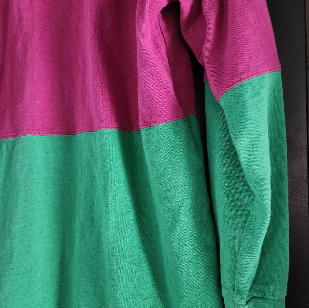 SUPREME purple and green long sleeve shirt with hood - Picture 5 of 8